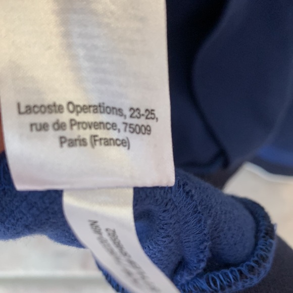 Lacoste Zippered Sweater/Jacket stand up collar Navy blue Men’s size XXL (FR 8) - Picture 11 of 14